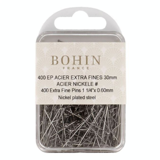Epingles 30 mm Couturex extra-fines n°4 par 400 - Bohin - Rougier et Plé