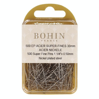 Epingles 30 mm Couturex super-fines n°4 par 500 - Bohin - Rougier et Plé