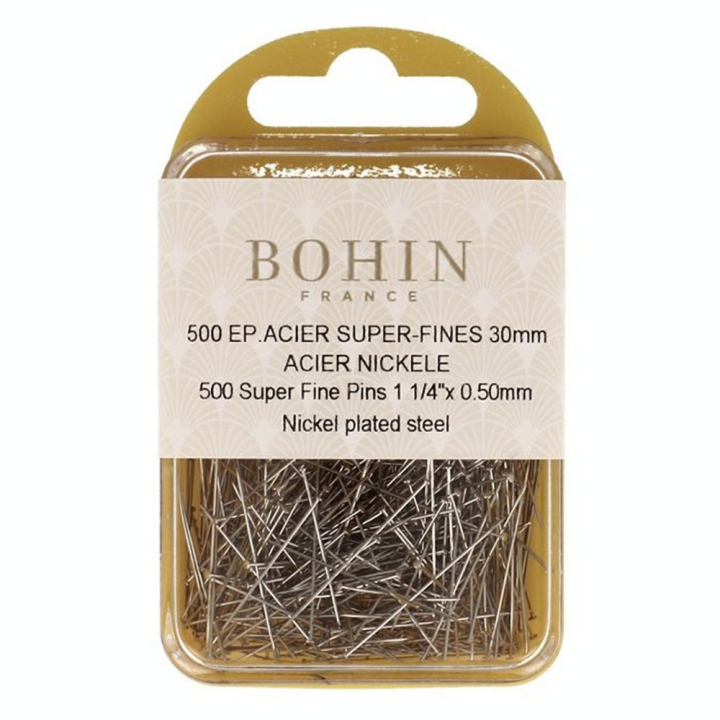 Epingles 30 mm Couturex super-fines n°4 par 500 - Bohin - Rougier et Plé