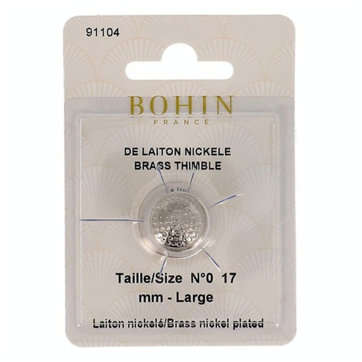 Dé à coudre en laiton 17 mm n° 0 - Bohin - Rougier et Plé