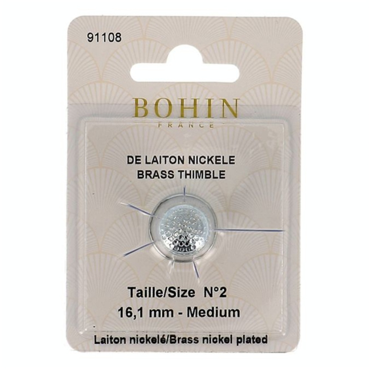 Dés à coudre en laiton 16,1 mm n° 2 - Bohin - Rougier et Plé