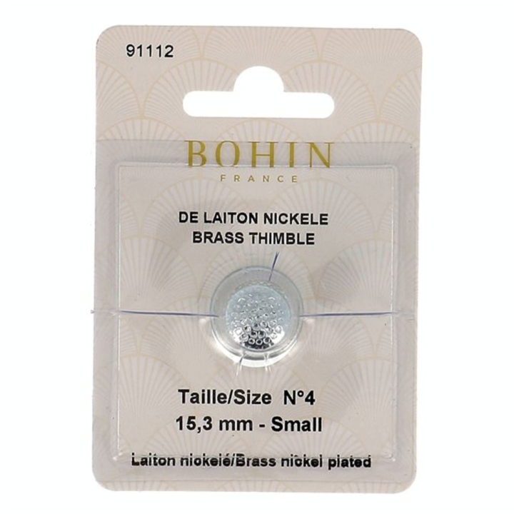 Dé à coudre en laiton 15,3 mm n° 4 - Bohin - Rougier et Plé