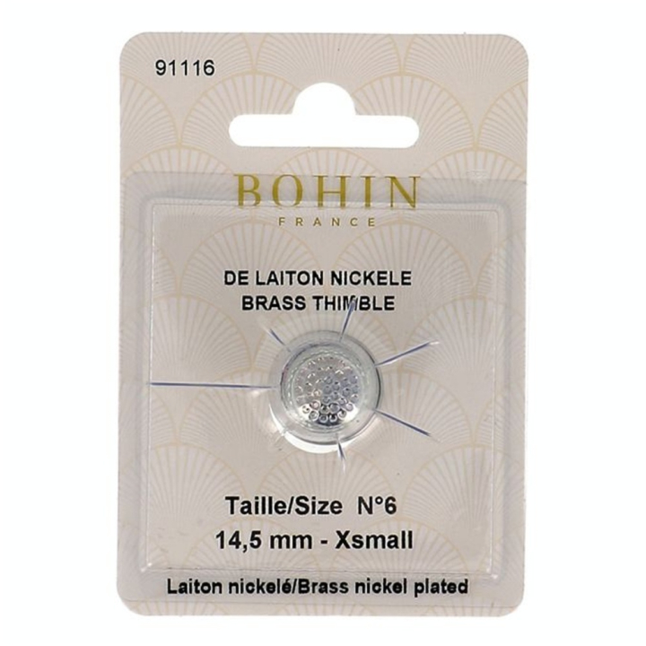 Dé à coudre en laiton 14,5 mm n° 6 - Bohin - Rougier et Plé