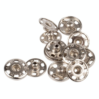 Bouton pression à coudre 15,5 mm argenté par 5 - Bohin - Rougier et Plé
