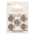 Bouton pression à coudre 18 mm argenté par 5 - Bohin - Rougier et Plé