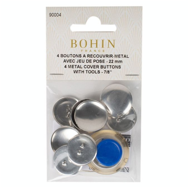 Bouton à recouvrir en métal 22 mm par 4 - Bohin - Rougier et Plé