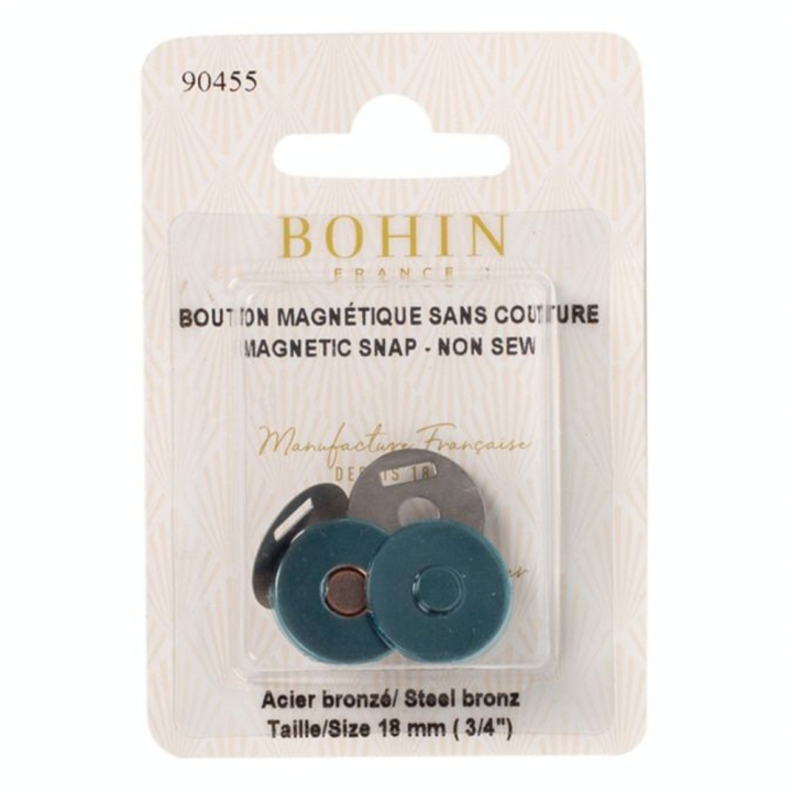 Boutons magnétiques bronze 18 mm - Bohin - Rougier et Plé