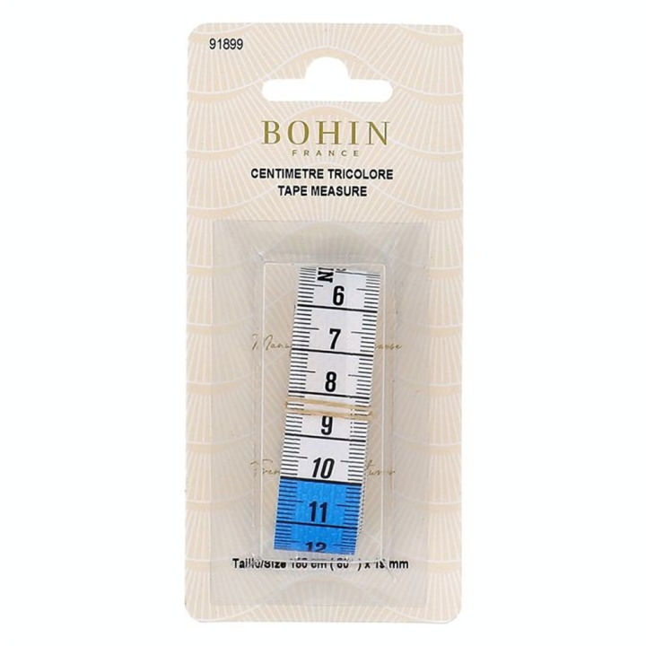 Mètre ruban tricolore 150 cm x 19 mm - Bohin - Rougier et Plé