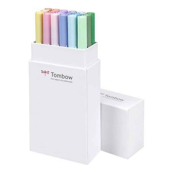 Feutre double pointe ABT Dual Brush Pen Set Pastel par 18 - Tombow - Rougier et Plé