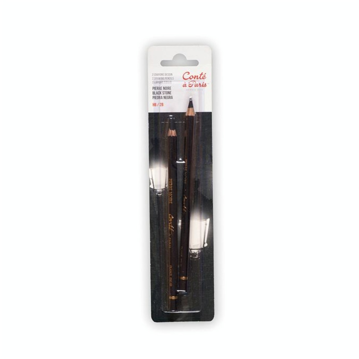 Crayon pierre noire par 2 - Conté à Paris - Rougier et Plé