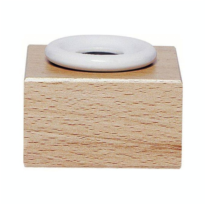 Encrier porcelaine avec support en bois - Jacques Herbin - Rougier et Plé