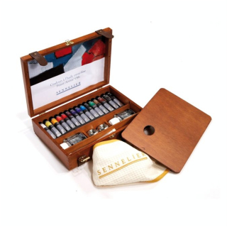 Coffret bois de peinture à l'huile extra-fine 15 tubes - Sennelier - Rougier et Plé