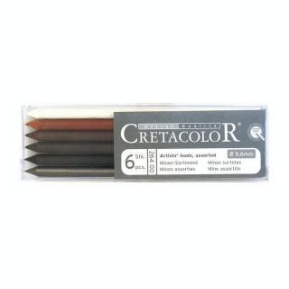 Mines 5,6 mm teintes beaux-arts par 6 - Cretacolor - Rougier et Plé