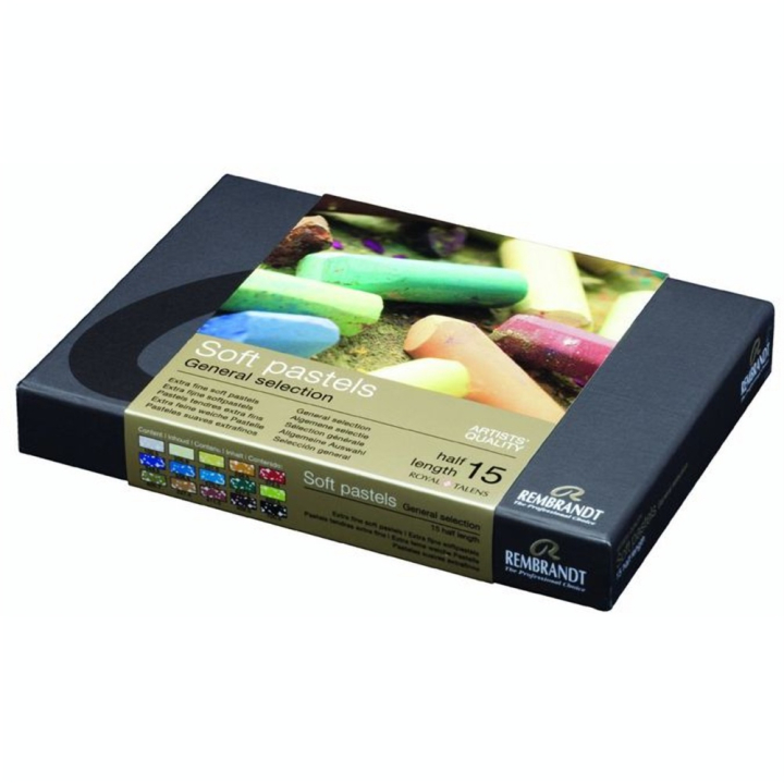 Boite de 15 demi-pastels secs - Rembrandt - Rougier et Plé