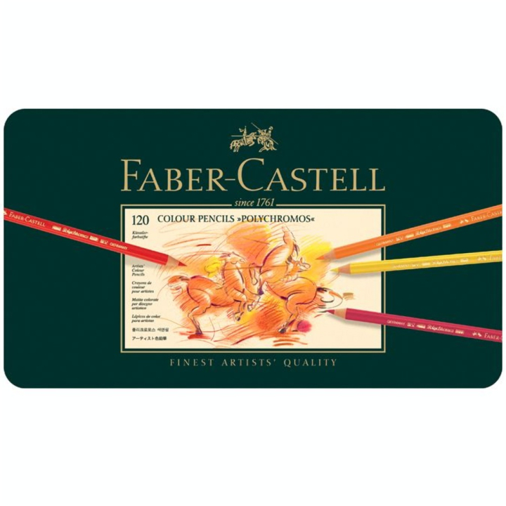 Boîte métal de 120 crayons de couleurs Polychromos - Faber-Castell - Rougier et Plé