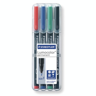Feutre permanent pointe fine par 4 - Staedtler - Rougier et Plé