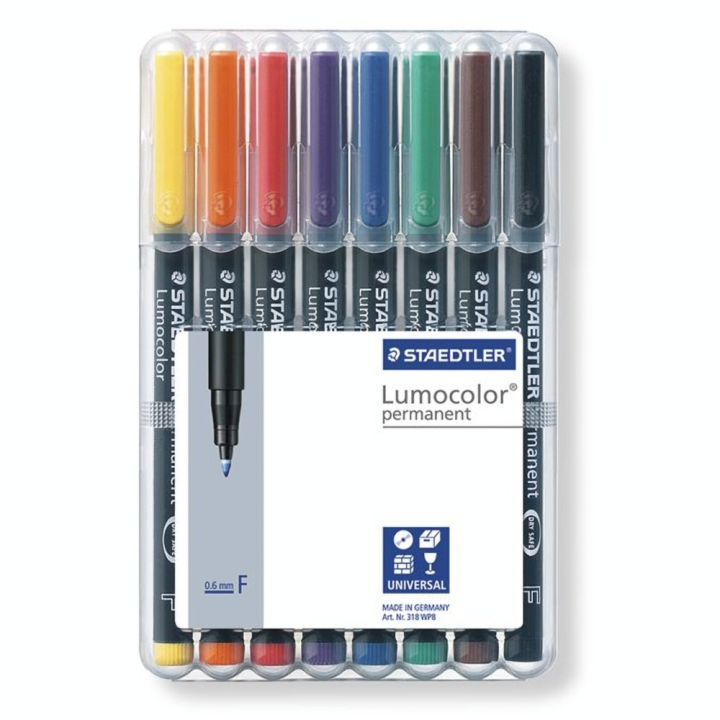 Feutre permanent pointe fine par 8 - Staedtler - Rougier et Plé