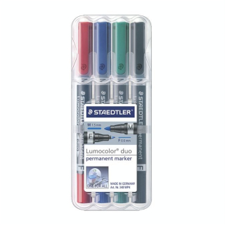 Marqueur permanent double pointe par 4 - Staedtler - Rougier et Plé