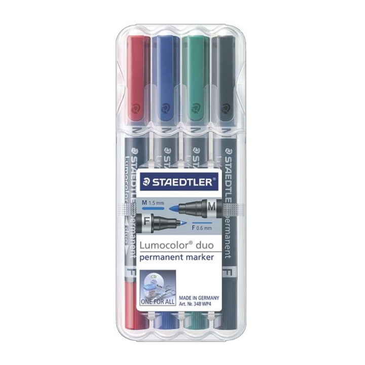 Marqueur permanent double pointe par 4 - Staedtler - Rougier et Plé