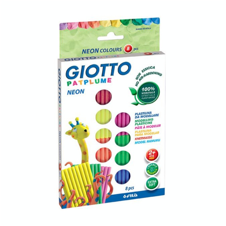 Pâte à modeler Patplume assorties fluos 33 g - Giotto - Rougier et Plé