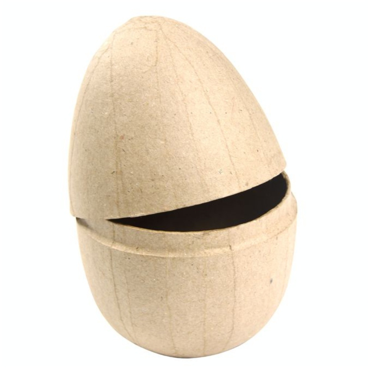 Boite en forme d'oeuf en papier mâché 13 cm - Décopatch - Rougier et Plé