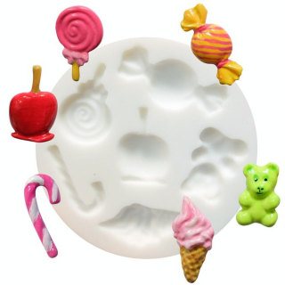 Moule en silicone pour miniatures thème bonbons - DTM - Rougier et Plé