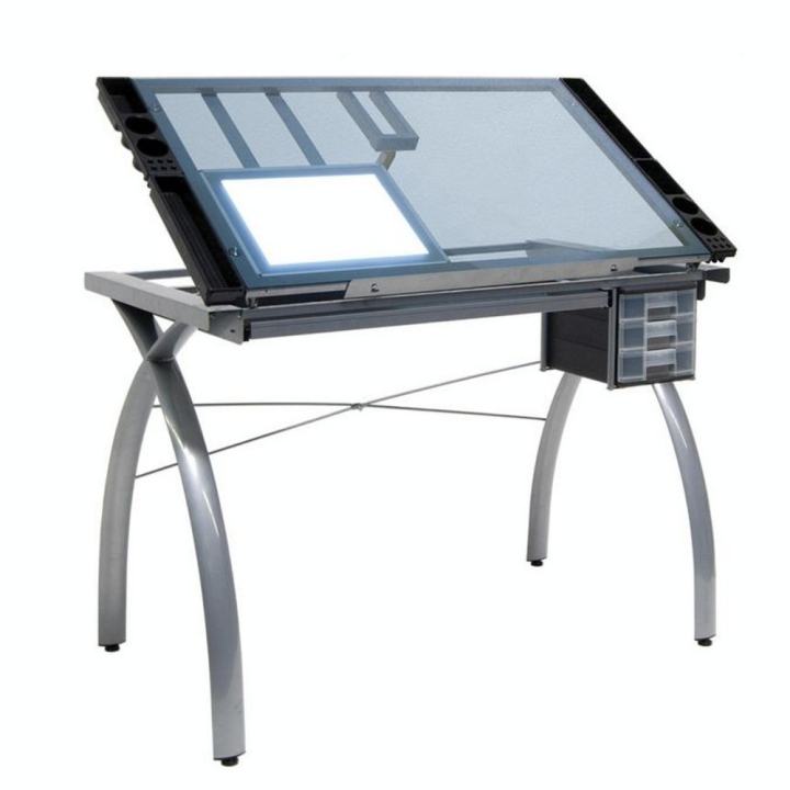 Support argent à table lumineuse pour table à dessin - Studio Designs - Rougier et Plé