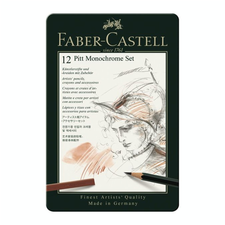 Set Pitt Monochrome pro 12 pièces - Faber-Castell - Rougier et Plé