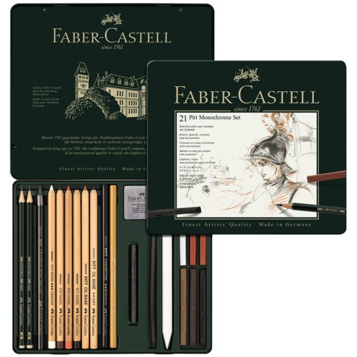 Set Pitt Monochrome pro 21 pièces - Faber-Castell - Rougier et Plé