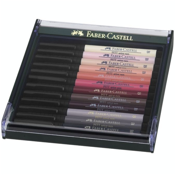 Feutres Pitt Artist Pen pinceaux teintes chair par 12 - Faber-Castell - Rougier et Plé