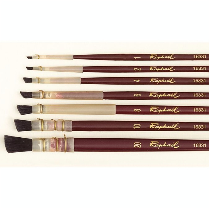 Pinceau biseauté à putoiser en fibre synthétique Valandray série 16331 - Raphaël - Rougier et Plé