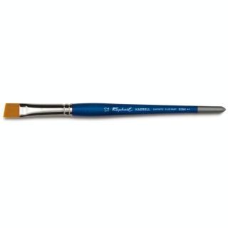 Pinceau biseauté en fibre synthétique Kaërell bleu série 8264 - Raphaël - Rougier et Plé