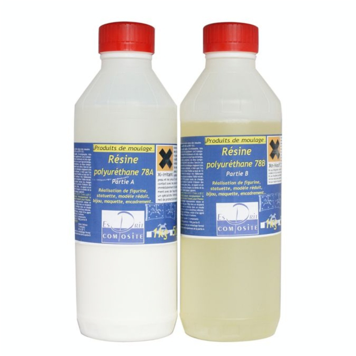 Résine polyuréthane de coulée 2 bouteilles à mélanger 2 kg - Esprit Composite - Rougier et Plé