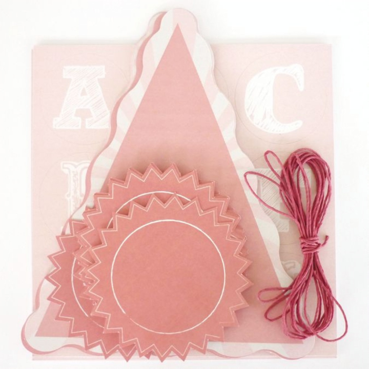 Guirlande de 20 fanions rose - Graine Créative - Rougier et Plé
