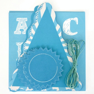 Guirlande de 20 fanions bleu - Graine Créative - Rougier et Plé