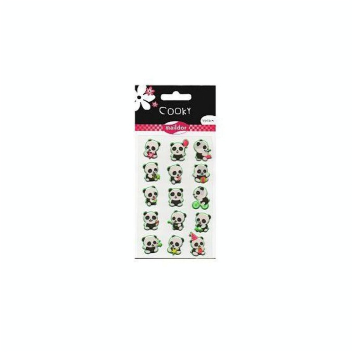 Stickers 3D Cooky thème panda - Maildor - Rougier et Plé