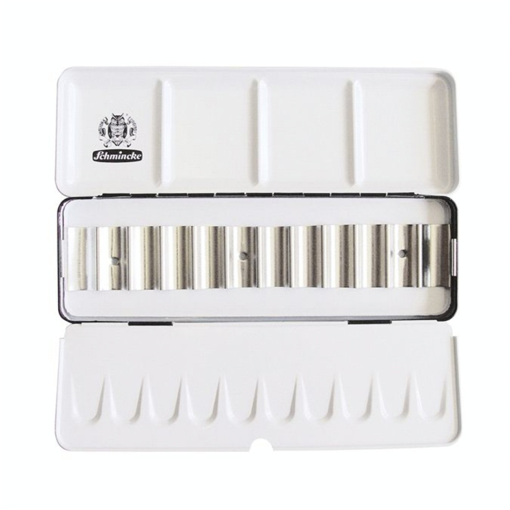 Coffret vide en métal pour 12 tubes de 5 ml - Schmincke - Rougier et Plé