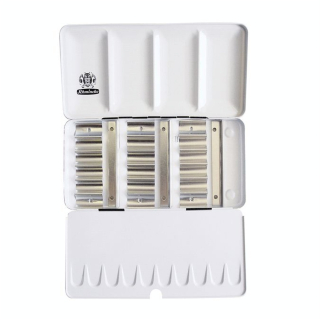 Coffret vide en métal pour 18 tubes de 5 ml - Schmincke - Rougier et Plé