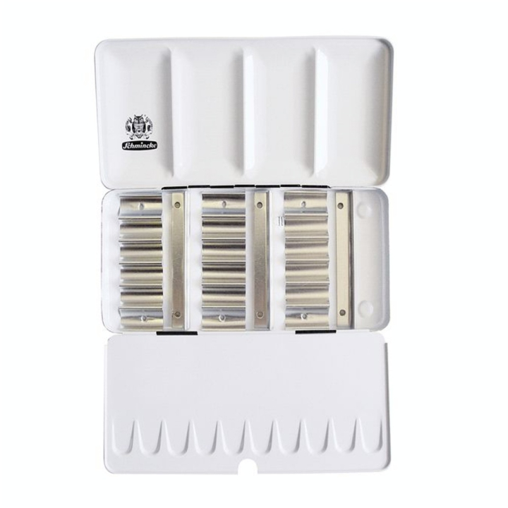 Coffret vide en métal pour 18 tubes de 5 ml - Schmincke - Rougier et Plé
