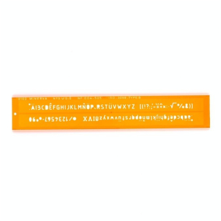 Normographe iso alphabet hauteur de lettre 5 mm - Minerva - Rougier et Plé
