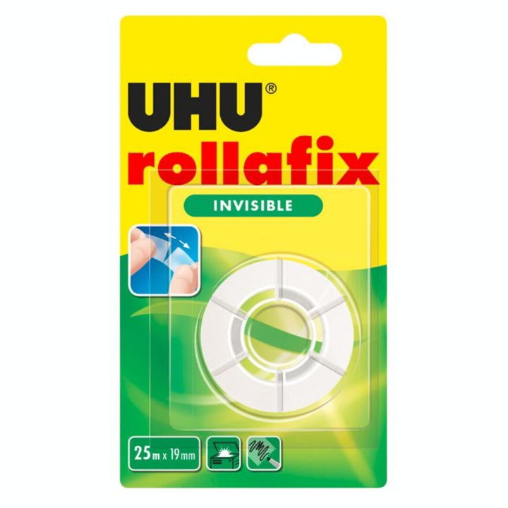 Bande adhésive Rollafix invisible recharge 25 m x 19 mm - Uhu - Rougier et Plé