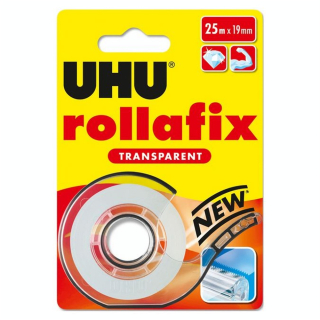 Bande adhésive Rollafix transparent 25 m x 19 mm + dévidoir - Uhu - Rougier et Plé