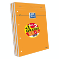 Bloc papier A4 perforé Grands carreaux - 2 + 1 Gratuit - Oxford - Rougier et Plé