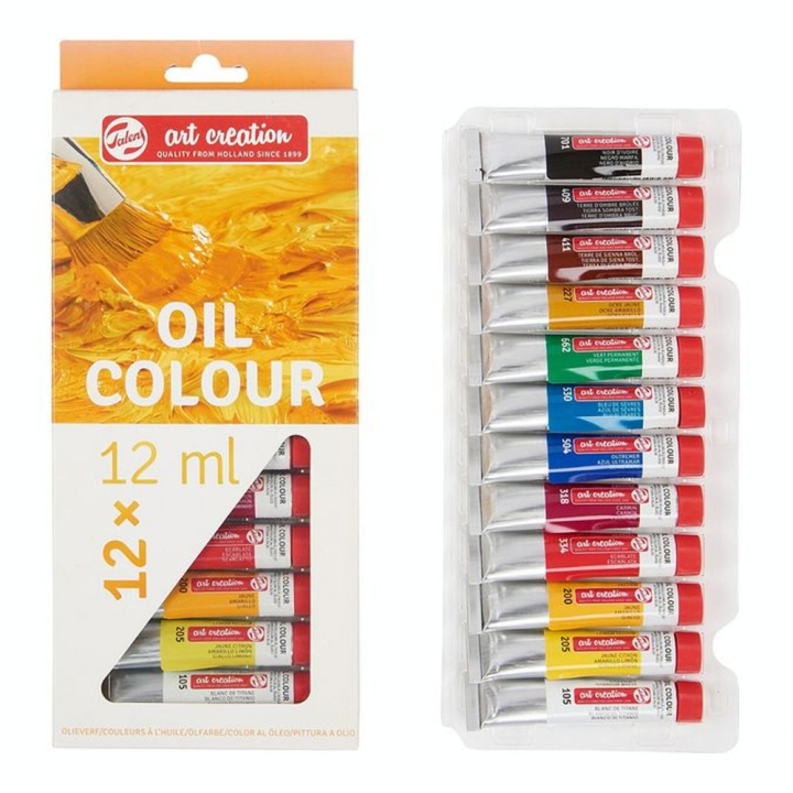 Peinture à l'huile Art Création 12 x 12 ml - Talens Art Creation - Rougier et Plé