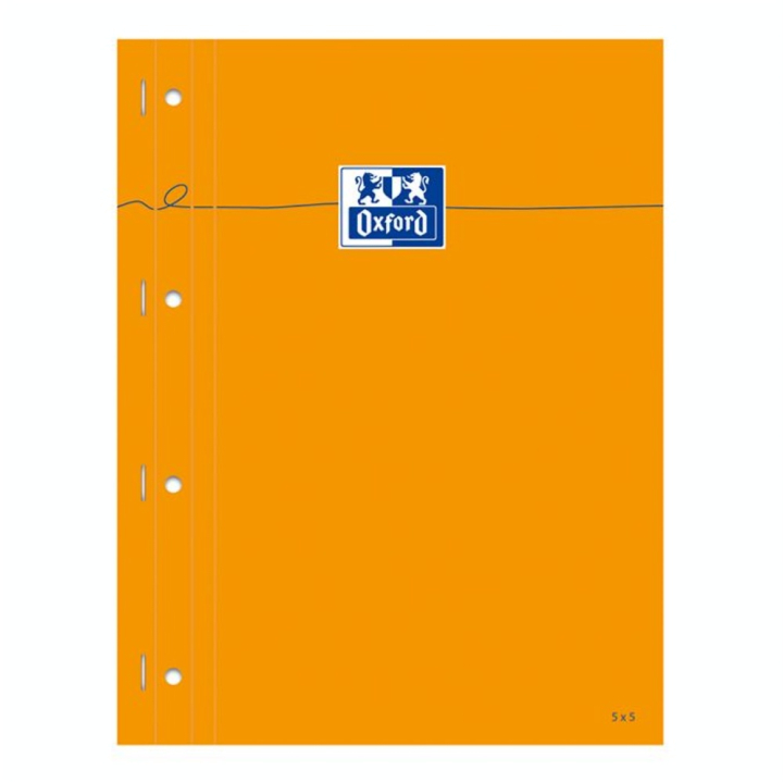 Bloc de papier A4 Q5 petits carreaux 80 feuilles - Oxford - Rougier et Plé