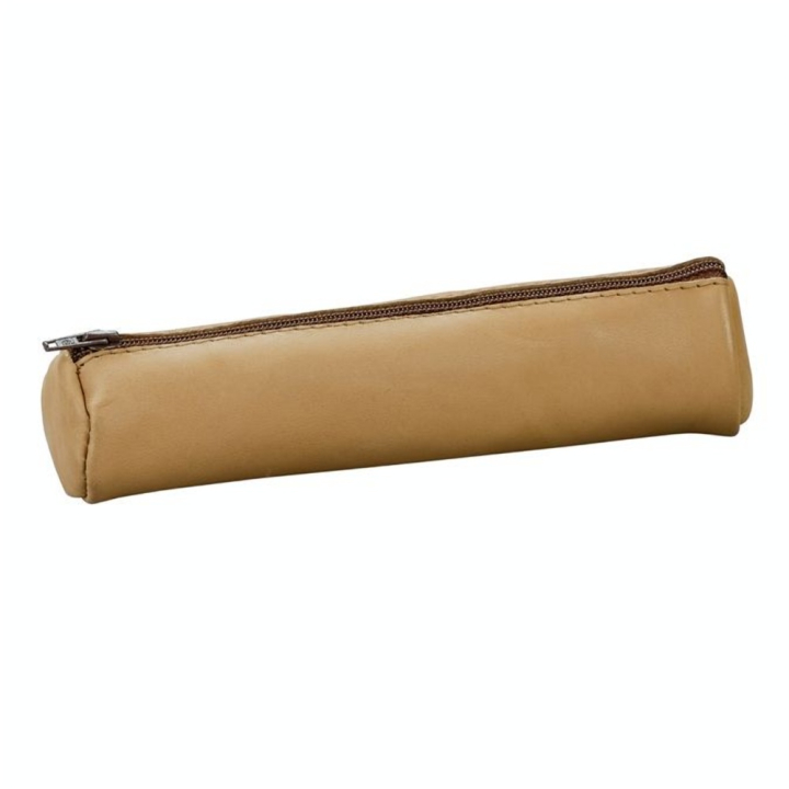 Trousse ronde en cuir naturel petit modèle - Divers - Rougier et Plé