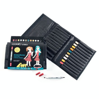 Trousse de 12 couleurs Ciao Manga uniformes d'écoliers - Copic - Rougier et Plé