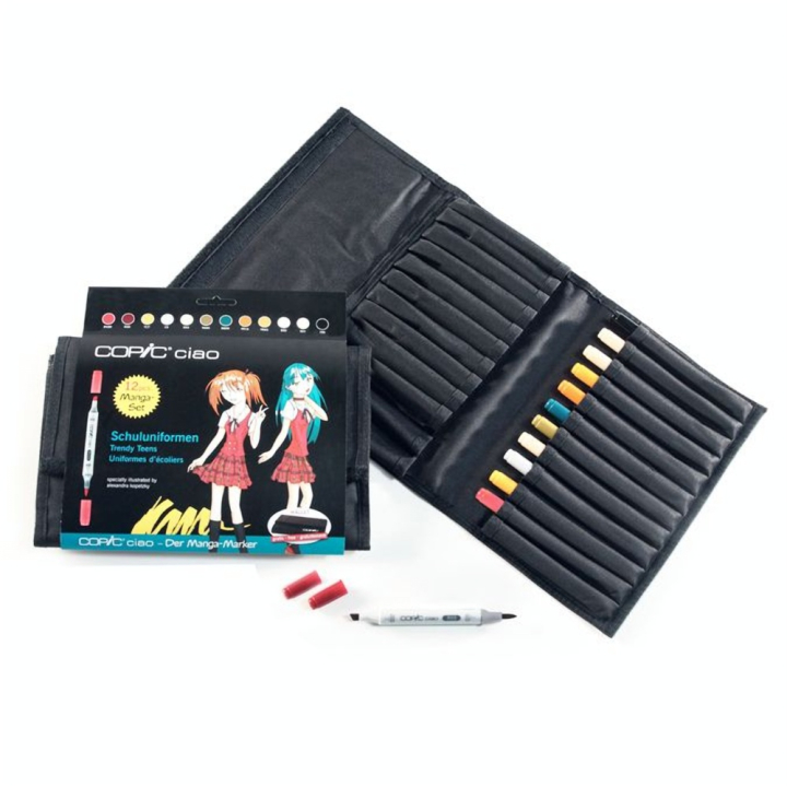 Trousse de 12 couleurs Ciao Manga uniformes d'écoliers - Copic - Rougier et Plé