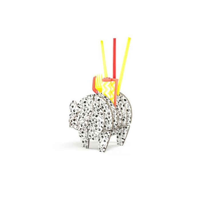 Cochon à monter en carton motifs tatoo taille XS - Cocorikraft - Rougier et Plé