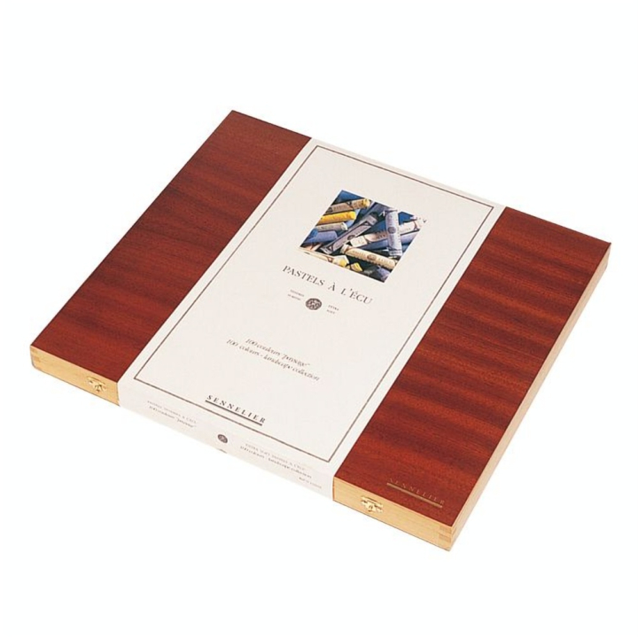 Pastels à l'écu coffret en bois - assortiment paysage 100 pièces - Sennelier - Rougier et Plé